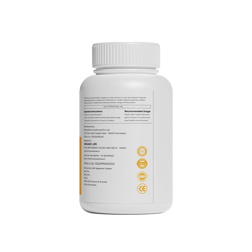Vitamin C Supplement – Boost Immunity, Skin Health & Collagen Production - IMMUNOSCIENCES