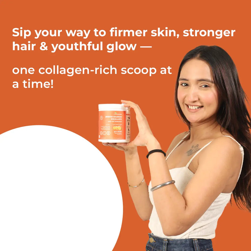 Korean Marine Collagen Powder for Glowing Skin, Hair & Nails | Hydrolyzed Collagen Peptides | Anti-Aging Supplement
