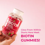 Biotin Gummies – High Potency 10,000 mcg for Hair Growth, Skin & Nails – Delicious Strawberry Flavor – 30 Gummies - IMMUNOSCIENCES