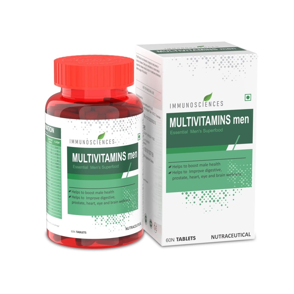 Men’s Multivitamins Superfood – Complete Daily Nutrition with Essential Vitamins, Minerals & Antioxidants - IMMUNOSCIENCES