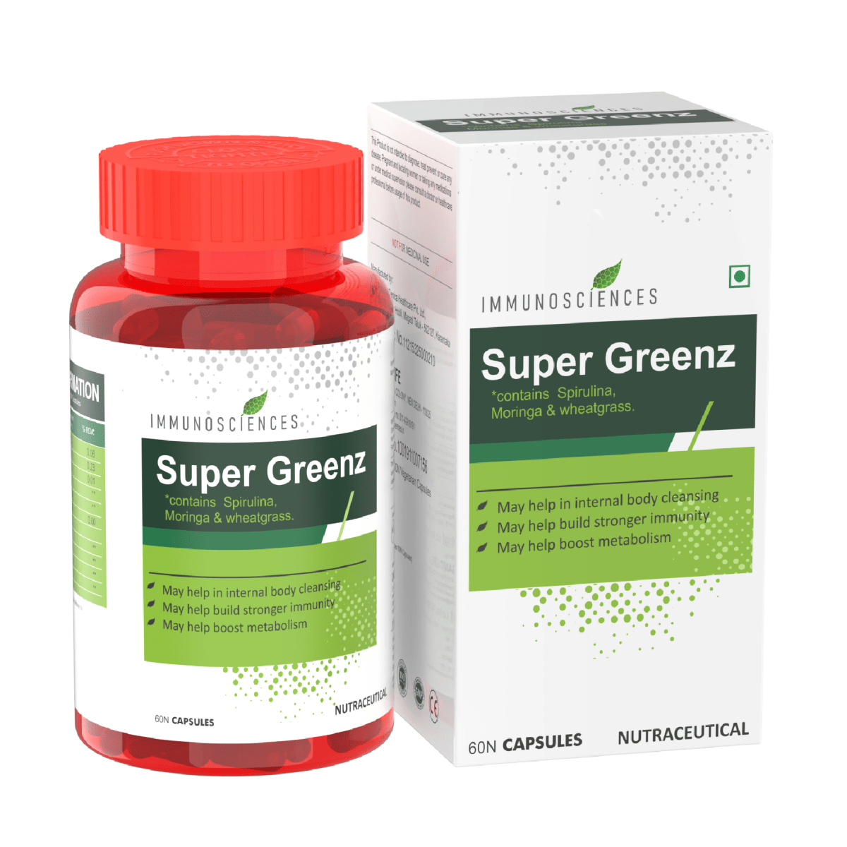 Super Greenz – Daily Superfood Blend for Energy, Detox & Immunity - IMMUNOSCIENCES