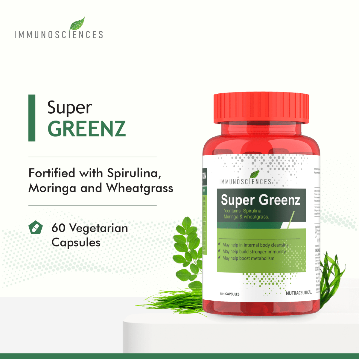 Super Greenz – Daily Superfood Blend for Energy, Detox & Immunity - IMMUNOSCIENCES