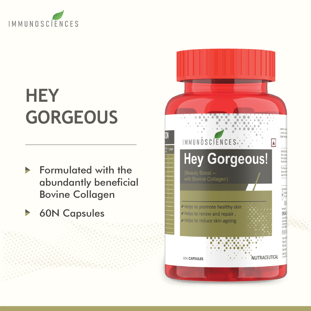 Hey Gorgeous! Radiant Skin Serum – Brightening & Hydrating Facial Oil for Glowing Skin - IMMUNOSCIENCES