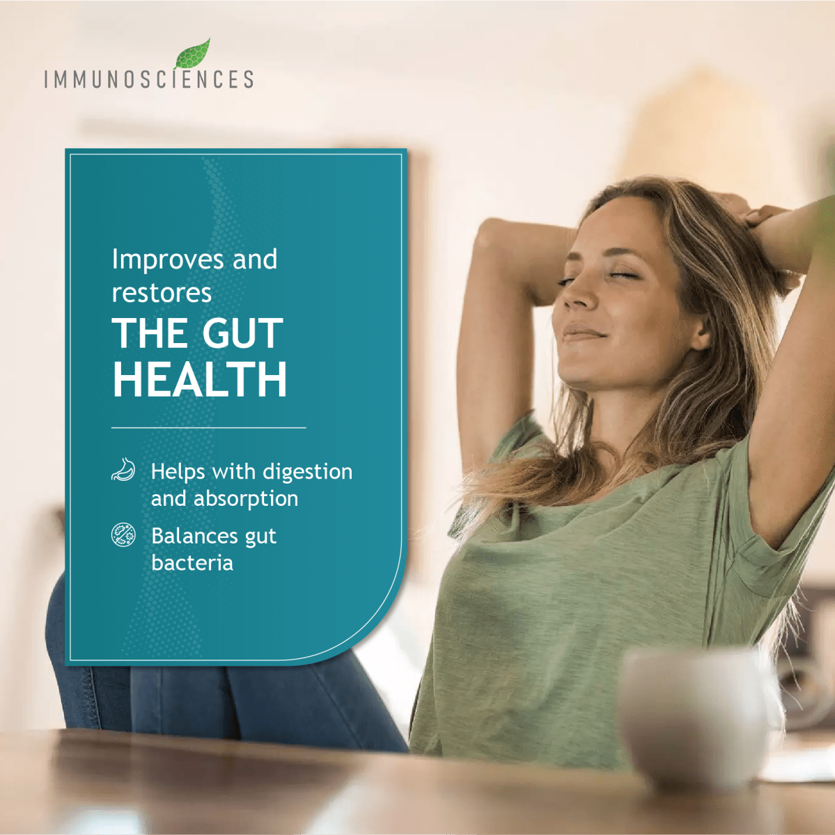 Probiotics Supplement – Supports Gut Health, Digestion & Immunity with 10 Billion CFU - IMMUNOSCIENCES