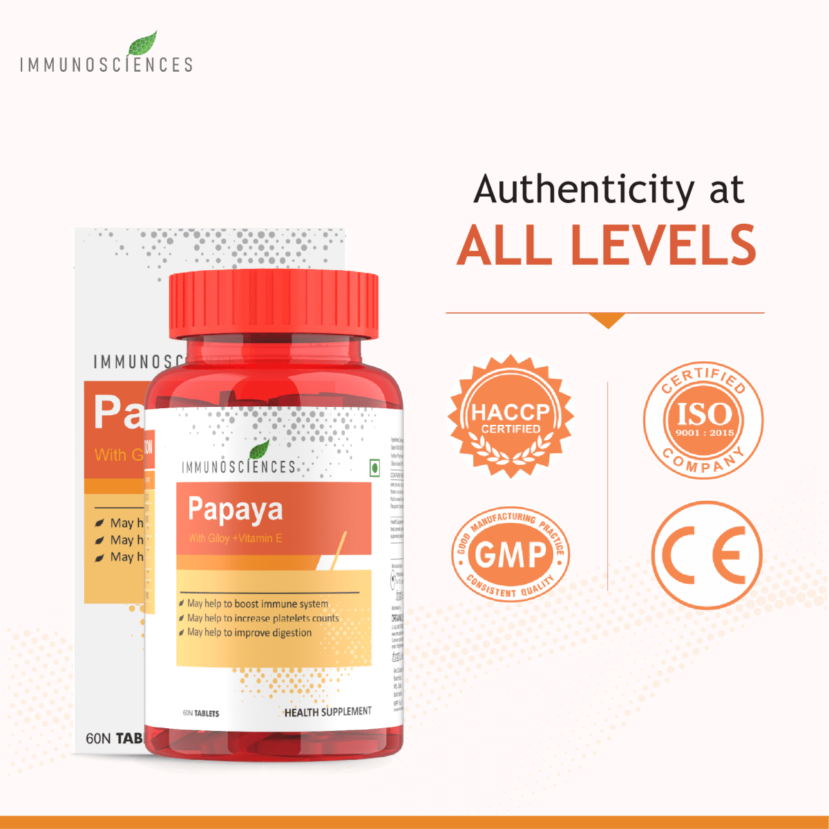 Papaya Capsules – Promotes Healthy Digestion & Nutrient Absorption - IMMUNOSCIENCES