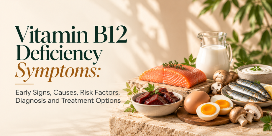 Vitamin B12 Deficiency Symptoms: Early Signs, Causes, Risk Factors, Diagnosis and Treatment Options