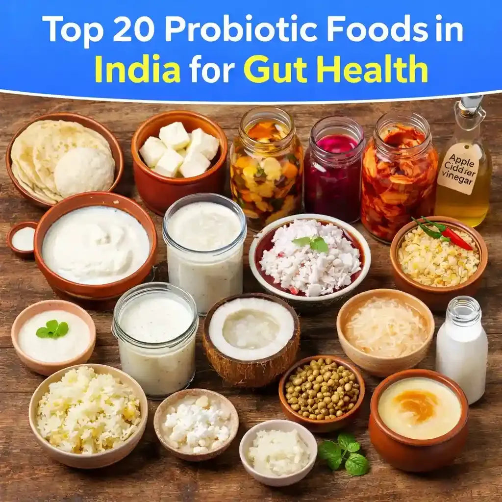 List of Top 20 Probiotic Foods Available in India for Gut Health