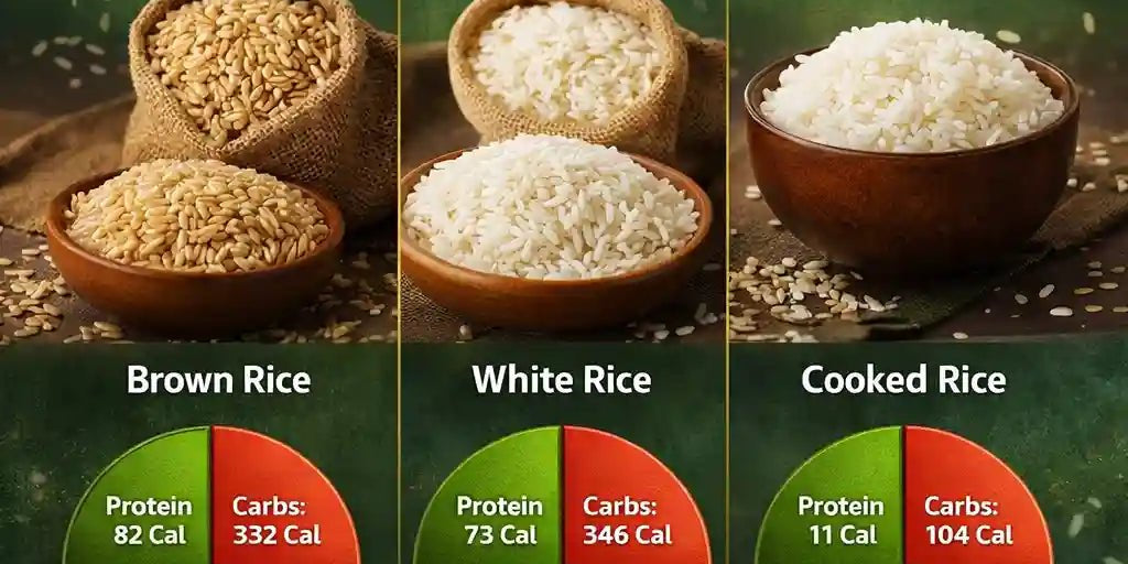 Rice Protein Per 100g: Brown vs White vs Cooked and Calories Breakdown - IMMUNOSCIENCES