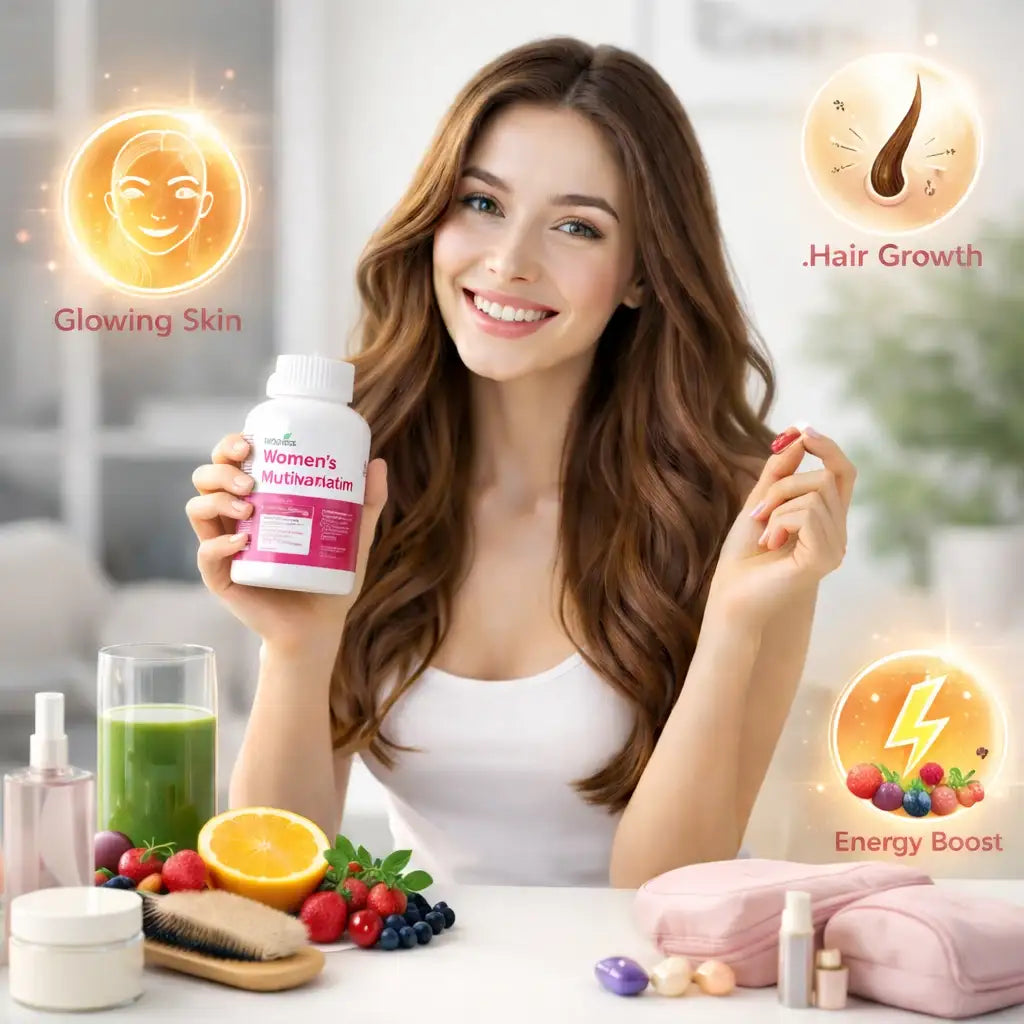 Women’s multivitamin benefits for skin hair energy and immunity support