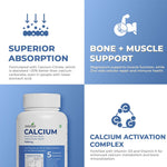 Calcium Tablets – Bone Strength & Density Support – with Vitamin D3 & Magnesium - IMMUNOSCIENCES