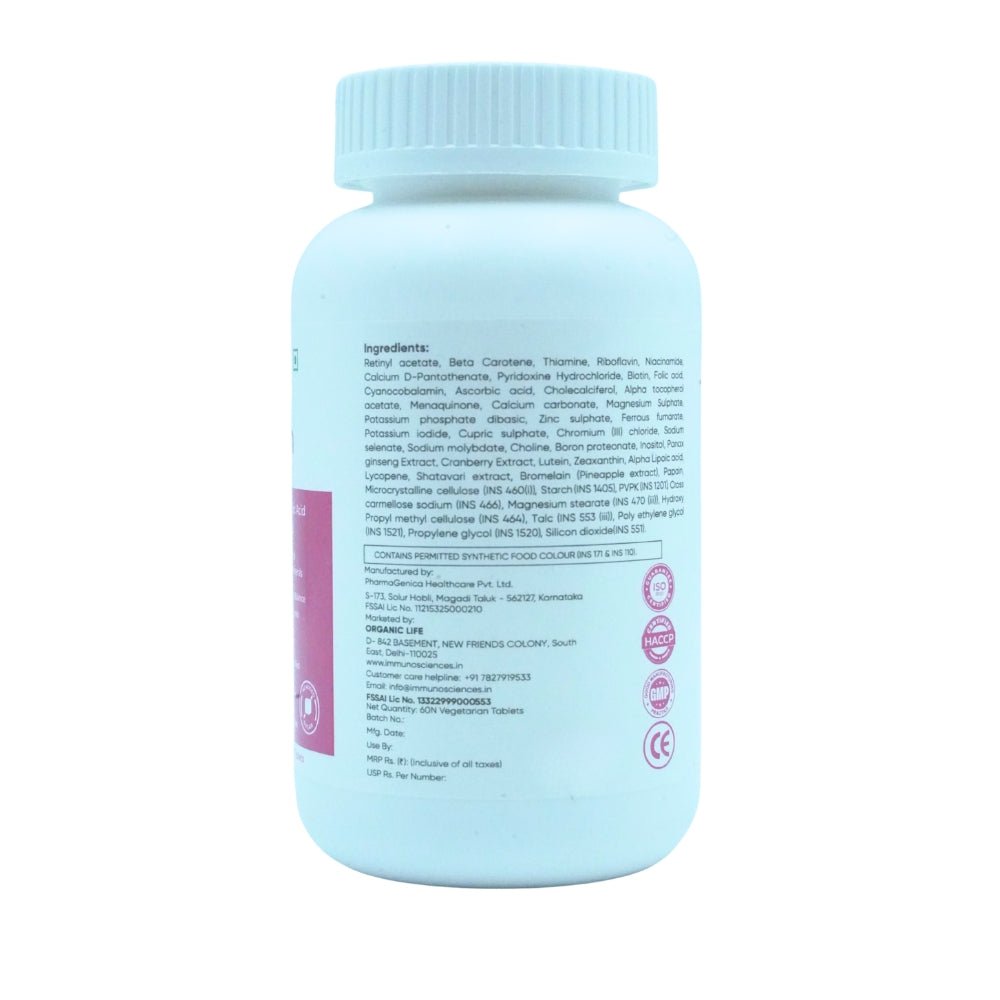 Multivitamins Women’s Daily Wellness Support with Essential Vitamins, Minerals & Antioxidants - IMMUNOSCIENCES