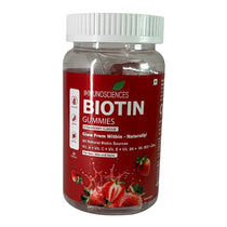 Biotin Gummies – High Potency 10,000 mcg for Hair Growth, Skin & Nails – Delicious Strawberry Flavor – 30 Gummies - IMMUNOSCIENCES