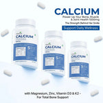 Calcium Tablets – Bone Strength & Density Support – with Vitamin D3 & Magnesium - IMMUNOSCIENCES