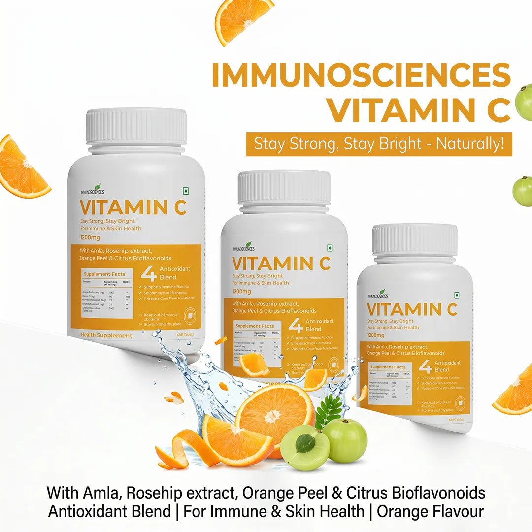 Vitamin C Supplement – Boost Immunity, Skin Health & Collagen Production - IMMUNOSCIENCES