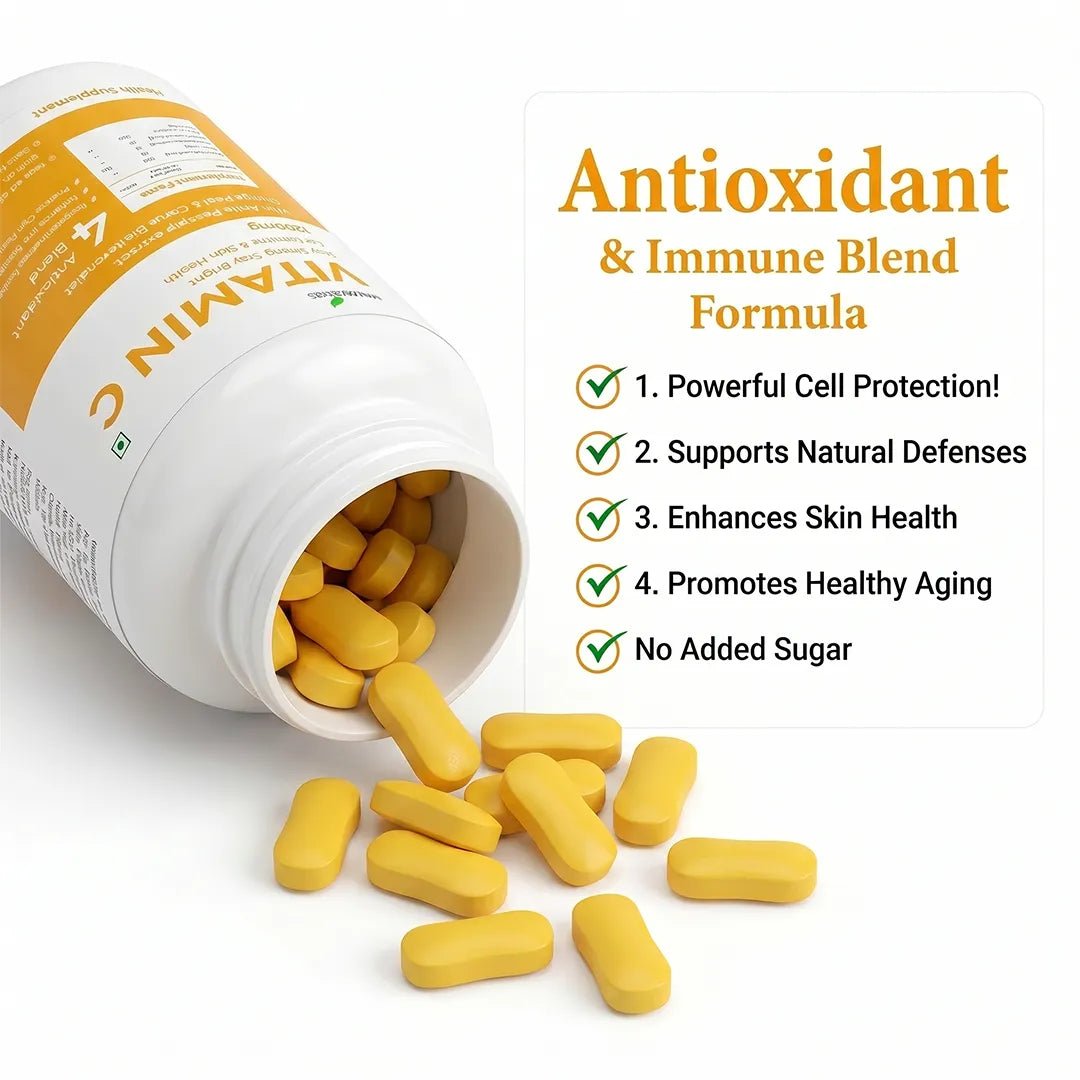 Vitamin C Supplement – Boost Immunity, Skin Health & Collagen Production - IMMUNOSCIENCES