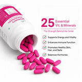 Women's Multivitamin Tablets with Iron, Calcium, Biotin & Folic Acid - Ginseng, Shatavari & Cranberry Extract