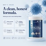 VitalCell Whey Protein for Cancer Patients | Advanced Clinical Nutrition Formula with L-Glutamine, Probiotics, Vitamin D3 & Essential Amino Acids for Cancer Management & Recovery | 400g