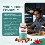 EYE Care Cranberry Flavour Gummies with Lutegen®, Zeaxanthin & Omega-3 for Eye Health