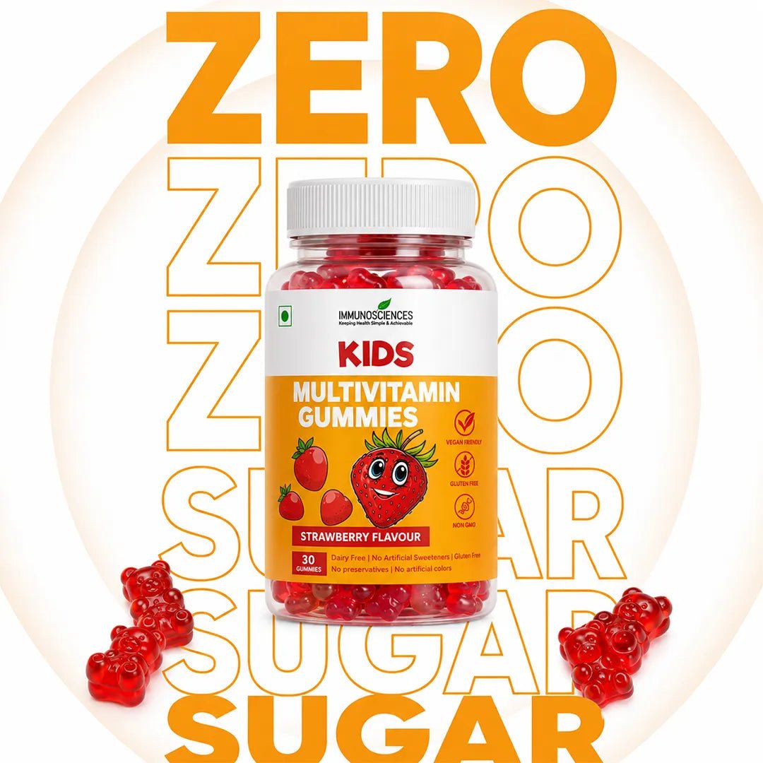 Kids Multivitamin Gummies - Daily Vitamins for Immune Support, Growth & Energy – Natural Fruit Flavours – 30 Gummies - IMMUNOSCIENCES