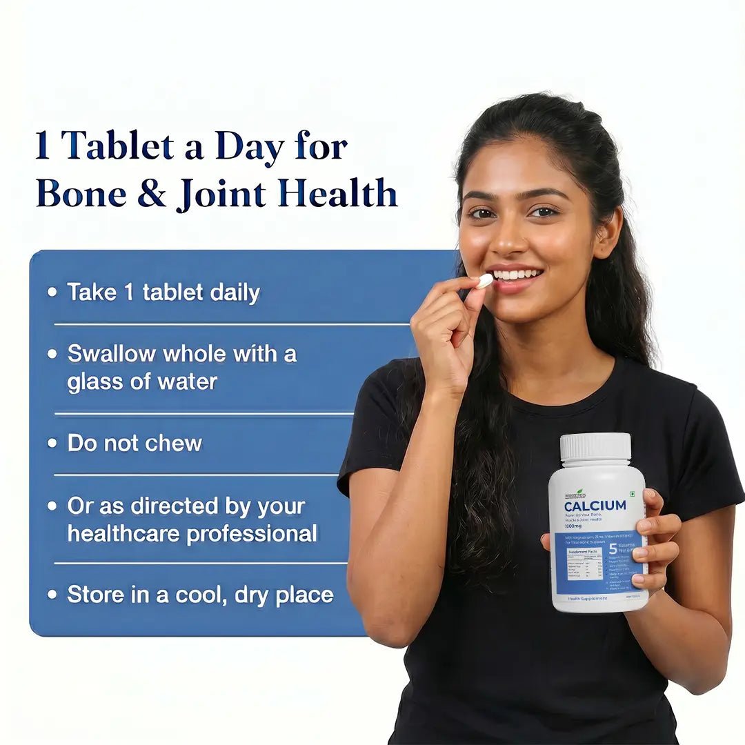 Calcium Tablets – Bone Strength & Density Support – with Vitamin D3 & Magnesium - IMMUNOSCIENCES