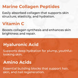 Korean Marine Collagen Powder for Glowing Skin, Hair & Nails | Hydrolyzed Collagen Peptides | Anti-Aging Supplement