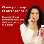 Biotin Gummies – High Potency 10,000 mcg for Hair Growth, Skin & Nails – Delicious Strawberry Flavor – 30 Gummies