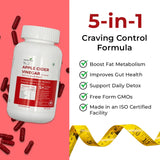 Apple Cider Vinegar(ACV) Sugar-Free Tablets for Craving Control, Fat Burn & Weight Management – No Bloat Formula