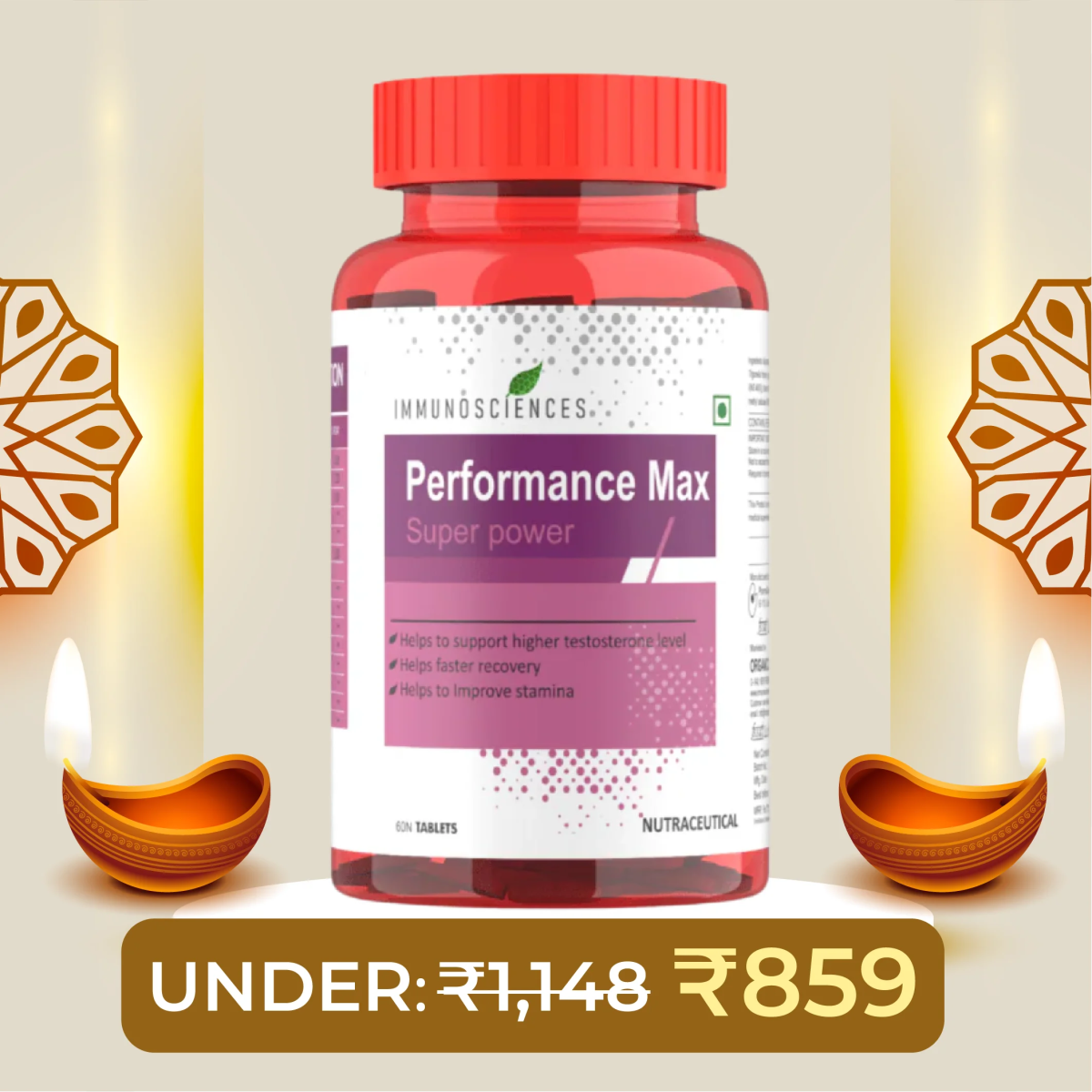 Performance Max – Daily Performance Booster for Strength, Focus & Recovery - IMMUNOSCIENCES