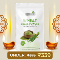 Wheatgrass Powder – Organic, Raw & Natural – Rich in Chlorophyll, Vitamins & Antioxidants - IMMUNOSCIENCES