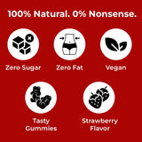 Biotin Gummies – High Potency 10,000 mcg for Hair Growth, Skin & Nails – Delicious Strawberry Flavor – 30 Gummies