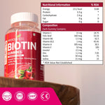 Biotin Gummies – High Potency 10,000 mcg for Hair Growth, Skin & Nails – Delicious Strawberry Flavor – 30 Gummies - IMMUNOSCIENCES