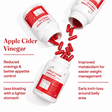 Apple Cider Vinegar (ACV) Sugar-Free Capsules for Appetite Support & Active Lifestyle – Sugar-Free, No-Bloat Formula
