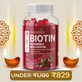 Biotin Gummies – High Potency 10,000 mcg for Hair Growth, Skin & Nails – Delicious Strawberry Flavor – 30 Gummies - IMMUNOSCIENCES