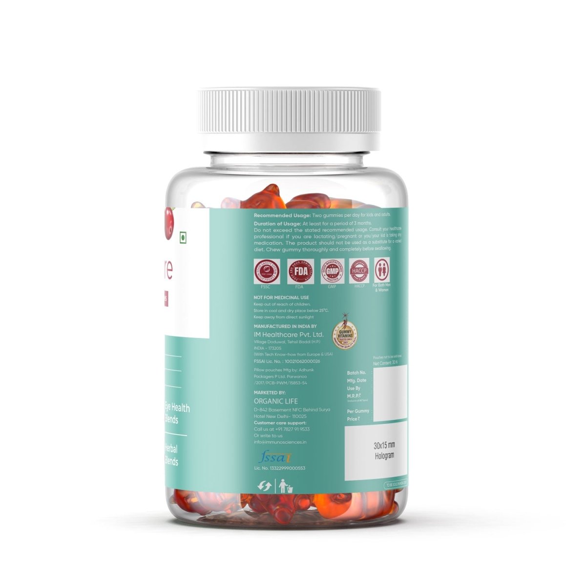 Eye Care Gummies | Clinically Backed Lutein, Zeaxanthin & DHA for Vision & Blue Light Protection - IMMUNOSCIENCES