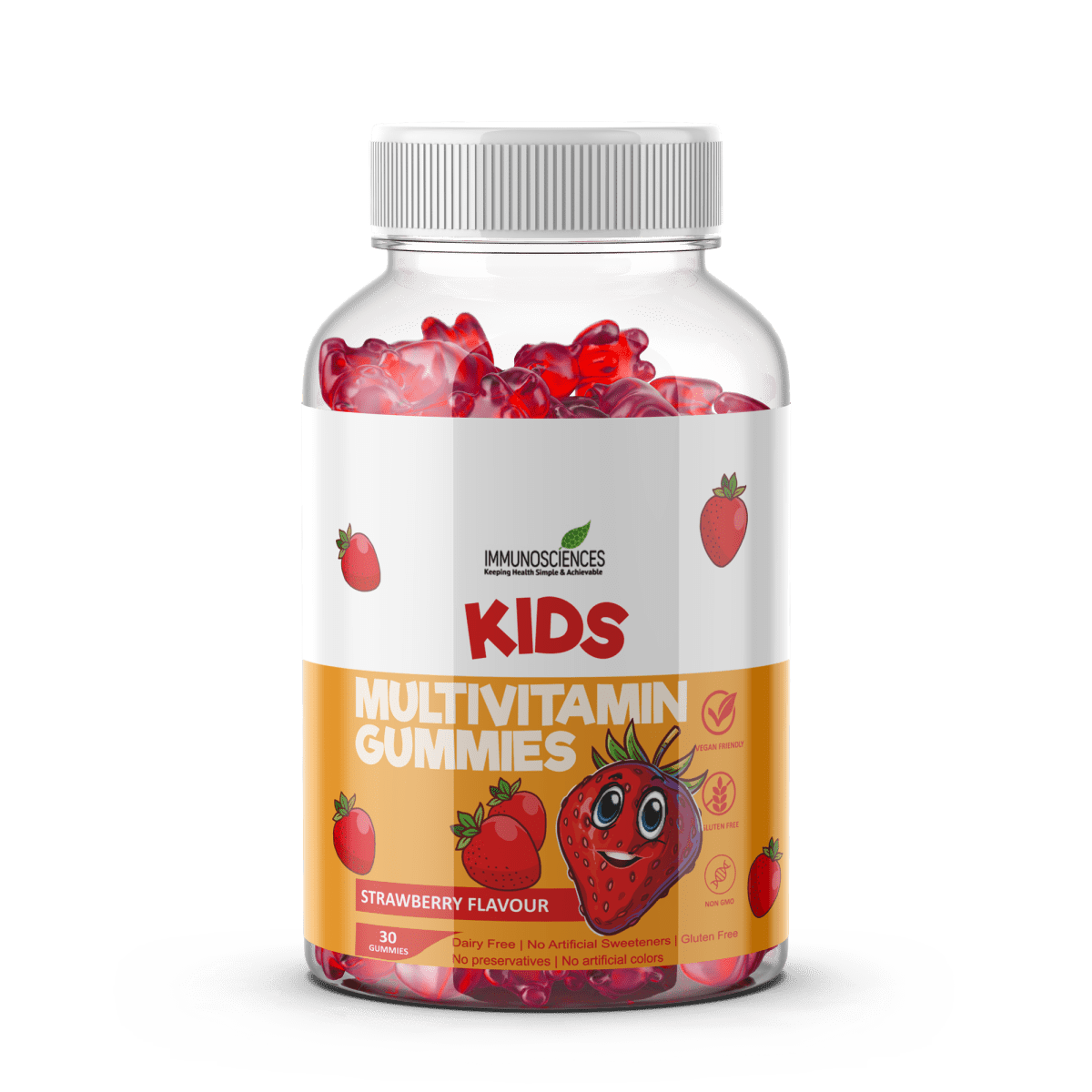 Kids Multivitamin Gummies – Daily Vitamins for Immune Support, Growth & Energy – Natural Fruit Flavors 30 Gummies - IMMUNOSCIENCES