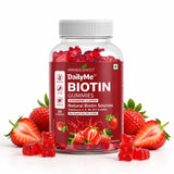 Biotin Gummies – High Potency 10,000 mcg for Hair Growth, Skin & Nails – Delicious Strawberry Flavour – 30 Gummies